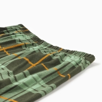 Комплект (футболка/брюки) мужской, цвет зеленый/клетка, размер 56