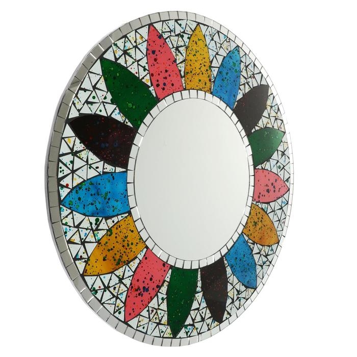 Панно зеркальное Панно зеркальное "Разноцветное солнце" 60х1х60 см