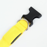 Ошейник с подсветкой Двойная полоса размер S, ОШ 35-43 х 2,5 см, 3 режима свечения жёлтый Ошейник с подсветкой Двойная полоса размер S, ОШ 35-43 х 2,5 см, 3 режима свечения жёлтый