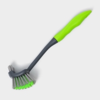 Щётка для посуды Доляна &laquo;Green day&raquo;, двойная, 5,5&times;7,5&times;28,5 см