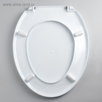 Сиденье для унитаза с крышкой Росспласт &laquo;Декор. Сакура&raquo;, 46&times;36 см, цвет белый