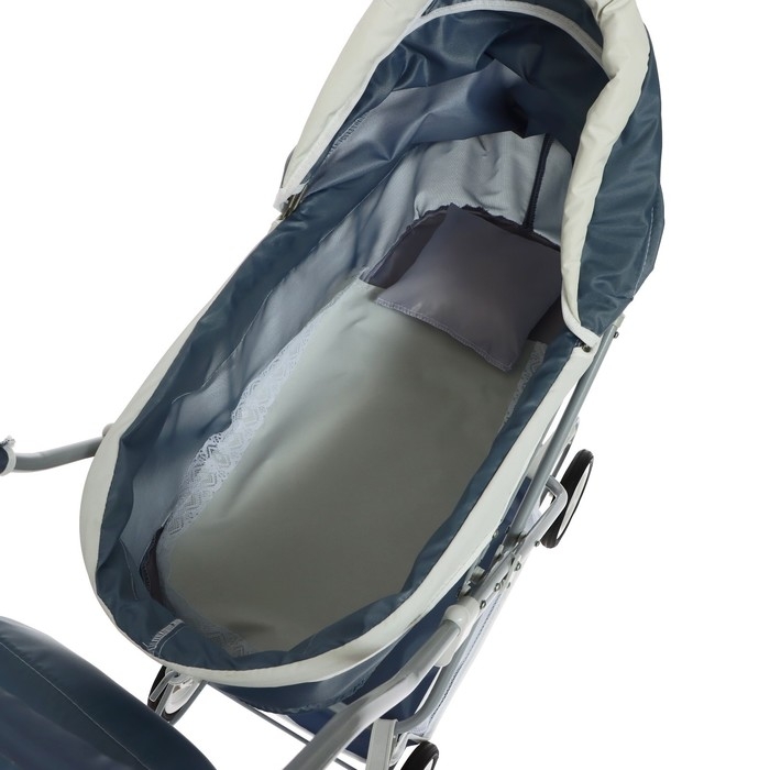 Коляска для кукол №7, с сумкой, цвет серый