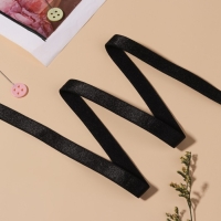 Резинка для бретелей, блестящая, 10 мм, 10 &plusmn; 0,5 м, цвет чёрный