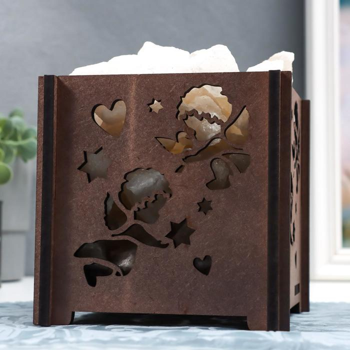 Соляной светильник Соляной светильник "Корзина Б Ангелы" E14 15Вт 1,8кг диммер 14х14х18 см