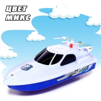 Катер &laquo;Морской патруль&raquo;, работает от батареек, цвета МИКС
