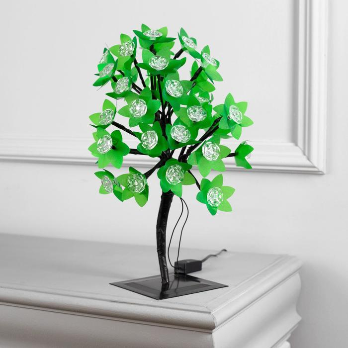 Светодиодный куст &laquo;Цветы&raquo; 30 см, 32 LED, мигание, 220 В, свечение мульти (RG/RB)