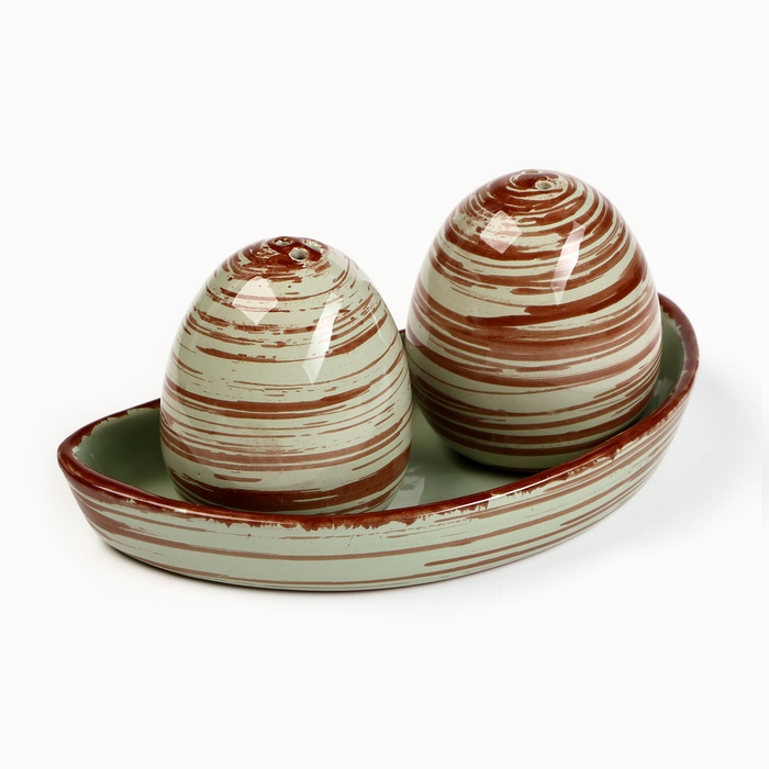 Набор для специй Набор для специй "Премиум Дуо" солонка+перечница на подставке, мята