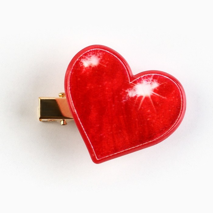 Заколка для волос вертящаяся &laquo;Сердечко&raquo;, 3.5 х 3 см