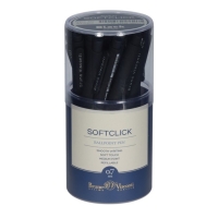 Ручка шариковая автоматическая, 0,7 мм, BrunoVisconti SoftClick Black, стержень синий, корпус soft touch Ручка шариковая автоматическая, 0,7 мм, BrunoVisconti SoftClick Black, стержень синий, корпус soft touch