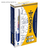Маркер для белых досок 2.0 мм, Crown Multi Board Slim, пулевидный, синий Маркер для белых досок 2.0 мм, Crown Multi Board Slim, пулевидный, синий
