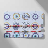 Браслет-оберег &laquo;Красная нить&raquo; набор 2 шт., бисер, цвет чёрно-белый