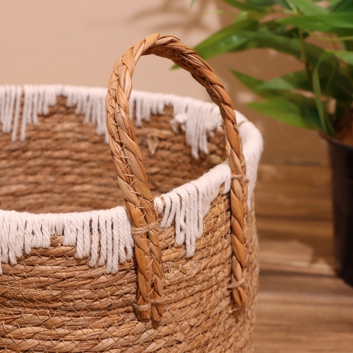 Набор плетёных корзин, 3 шт, 35х35х30 см Набор плетёных корзин, 3 шт, 35х35х30 см