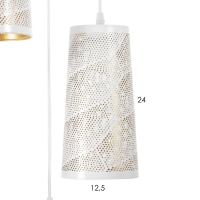 Светильник BayerLux "Плаза" 3хЕ27 40Вт белый золото 30х30х24-90см