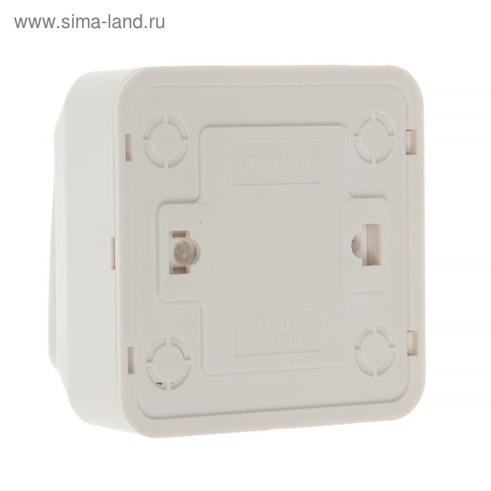 Выключатель Smartbuy Выключатель Smartbuy "Юпитер", 10 А, 1 клавиша, наружный, белый
