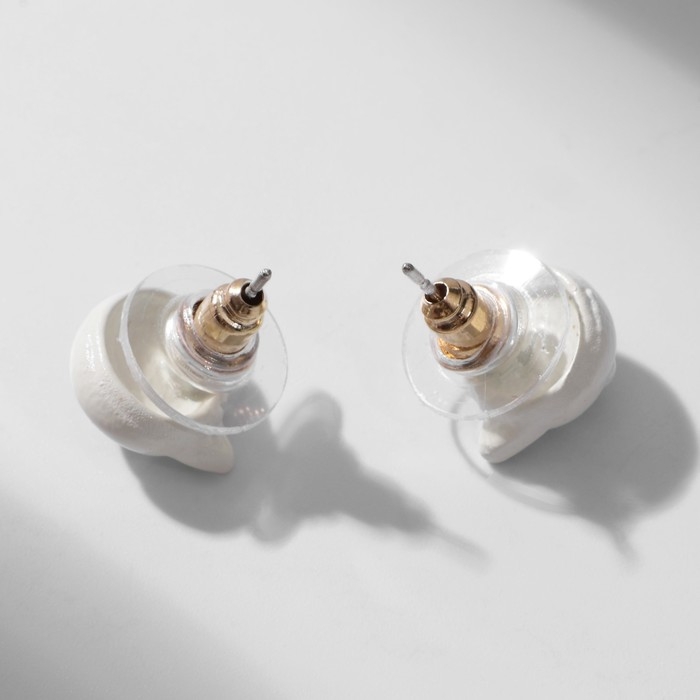 Серьги с эмалью &laquo;Монстрики&raquo; котик, цвет бело-голубой