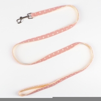 Комплект амуниции с мягкой шлейкой "Горох", S, поводок 120 х 1,5 см, ОШ 26-40 см, ОГ 28-42 см, роз
