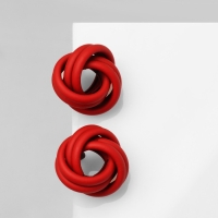 Серьги металл &laquo;Атмосфера&raquo; витые, цвет красный