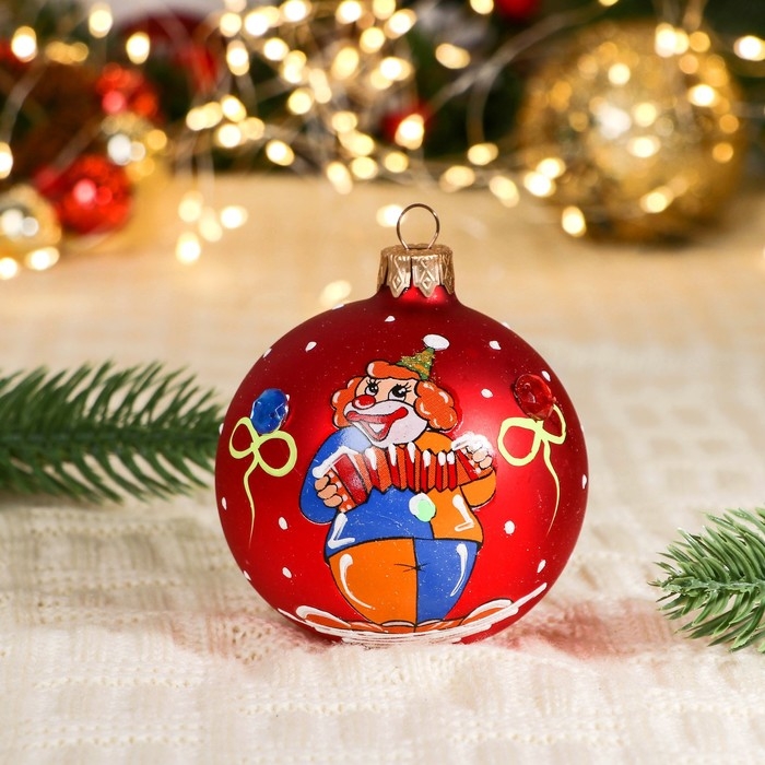 Шар "Клоун с гармошкой" 8 см микс