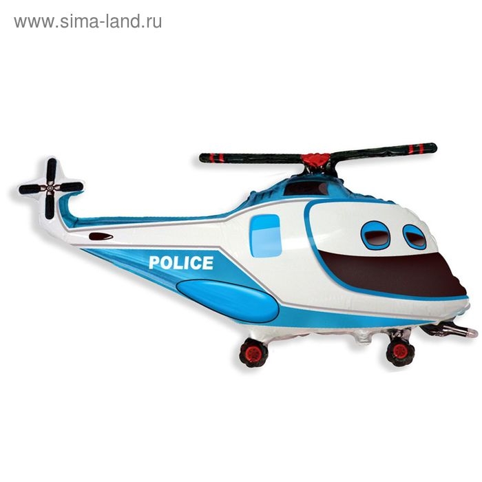 Шар фольгированный 38" &laquo;Вертолёт&raquo;, полиция