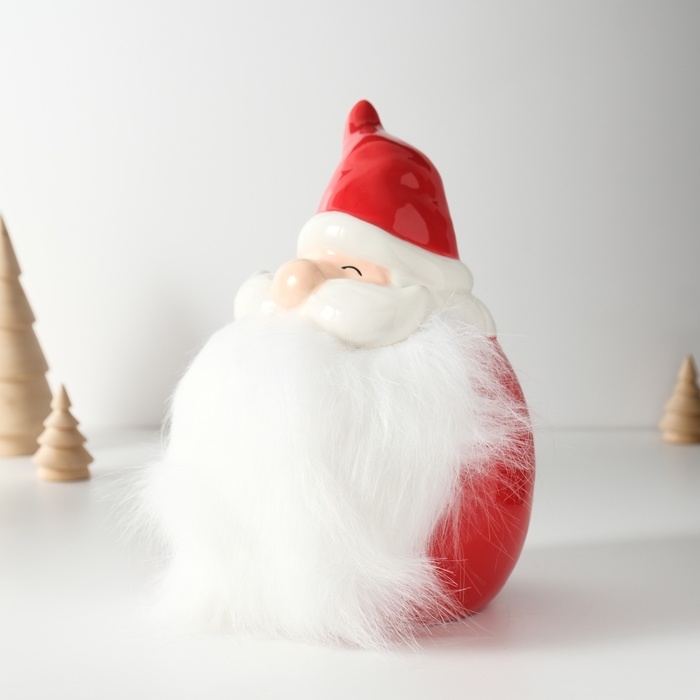 Копилка керамика Копилка керамика "Дедушка Мороз с большой бородой" 12,4х12,8х19 см