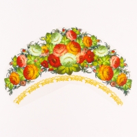 Термотрансфер &laquo;Жостовские цветы&raquo;, набор 10 шт.