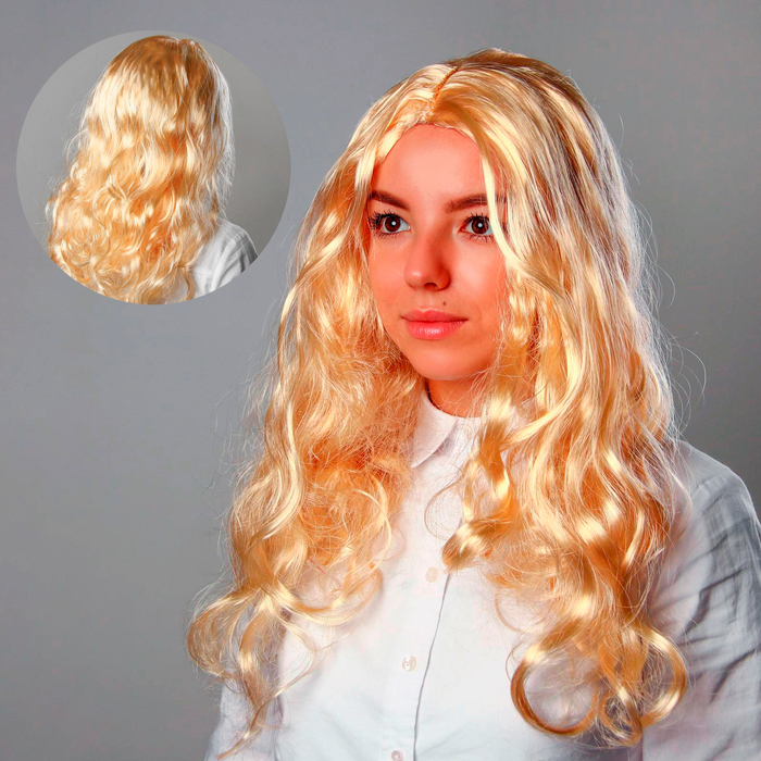 Карнавальный парик &laquo;Блондинка&raquo;, длинные волосы, 140 г