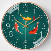 Часы настенные интерьерные "Рыбки", бесшумные, d-30 см