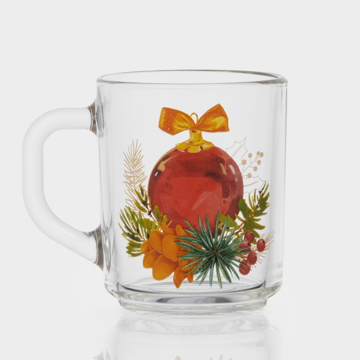 Кружка стеклянная чайная &laquo;Новогодние символы&raquo;, 200 мл, МИКС