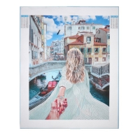 Алмазная мозаика с частичным заполнением и форменными стразами на холсте &laquo;Романтика Венеции&raquo;, 30 х 40 см