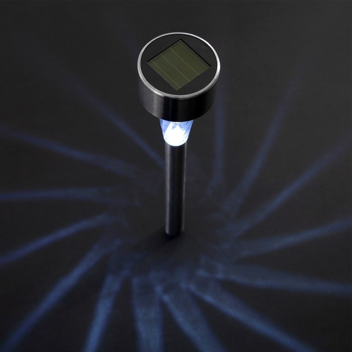 Садовый светильник на солнечной батарее &laquo;Трапеция&raquo;, 5.3 &times; 38 &times; 5.3 см, 1 LED, свечение белое