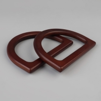 Ручки для сумки деревянные, 12 × 8,5 см, 2 шт, цвет тёмно-коричневый Ручки для сумки деревянные, 12 × 8,5 см, 2 шт, цвет тёмно-коричневый