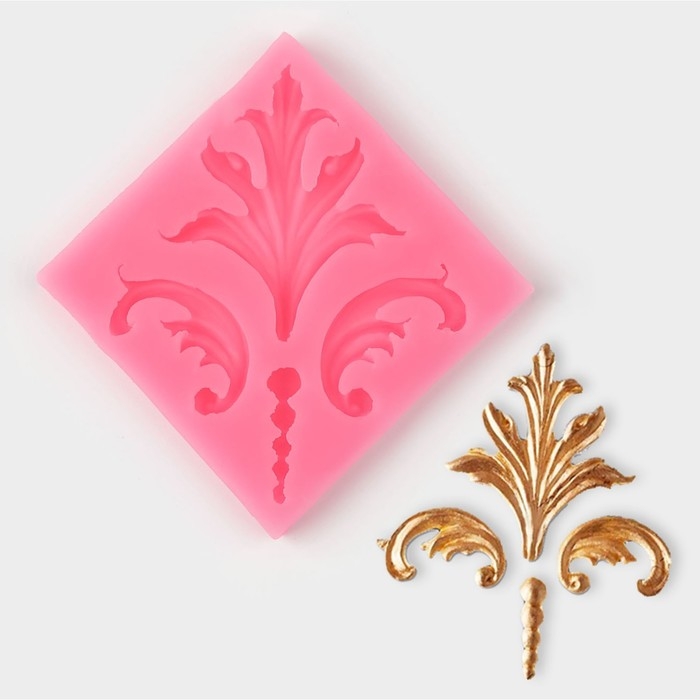 Молд &laquo;Завитки&raquo;, силикон, 6,5&times;0,7 см, цвет МИКС