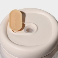 Стакан стеклянный с крышкой и трубочкой &laquo;Бьорн&raquo;, 450 мл