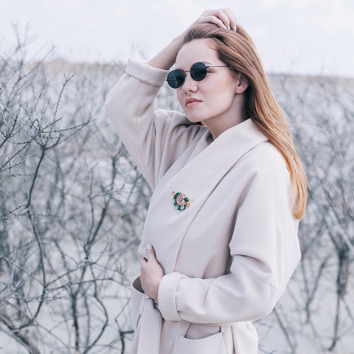 Брошь &laquo;Хамелеон&raquo;, цветная в золоте