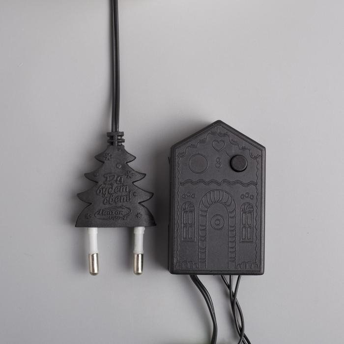 Гирлянда &laquo;Нить&raquo; 5 м с насадками &laquo;Шарики цветные&raquo;, IP20, тёмная нить, 30 LED, свечение мульти, 8 режимов, 220 В