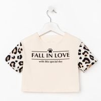 Футболка детская укороченная KAFTAN "Trendy" р.34 (122-128) Футболка детская укороченная KAFTAN "Trendy" р.34 (122-128)