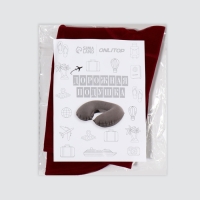 Подушка для шеи дорожная, надувная, 42 × 27 см, цвет МИКС Подушка для шеи дорожная, надувная, 42 × 27 см, цвет МИКС