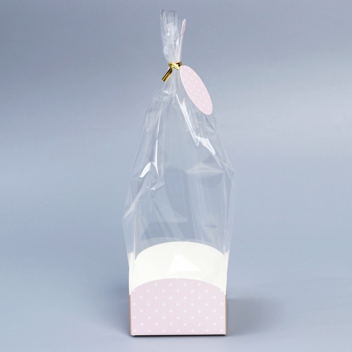 Пакет подарочный с коробкой, упаковка, &laquo;Подарок для тебя&raquo;, 9 х 9 х 35 см