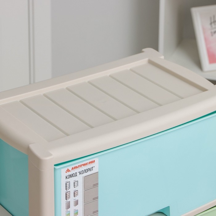 Комод 4-х секционный &laquo;Колорит&raquo;, разноцветный