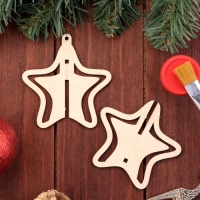 Деревянная игрушка на ёлку "Фигурная", вид 3, объёмная, 8х8,5х8 см Деревянная игрушка на ёлку "Фигурная", вид 3, объёмная, 8х8,5х8 см