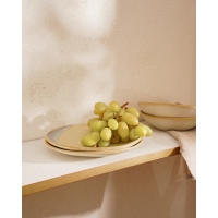 Набор тарелок фарфоровых SL Home &laquo;Волный Сардинии&raquo;, d=27,5 см, цвет бежевый