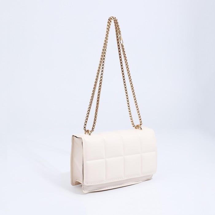 Сумка мессенджер на магните, цвет белый