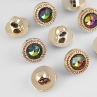 Набор пуговиц на ножке, d = 10 мм, 10 шт, цвет радужный/золотой Набор пуговиц на ножке, d = 10 мм, 10 шт, цвет радужный/золотой