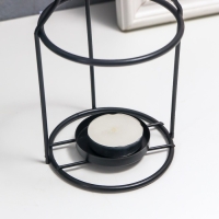 Подсвечник металл на 1 свечу "Лофт. Бутыль" чёрный 18,5х9х9 см Подсвечник металл на 1 свечу "Лофт. Бутыль" чёрный 18,5х9х9 см