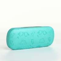 Футляр для очков на хлопушке &laquo;Выбражулька&raquo;, длина 16 см, цвет бирюзовый