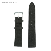 Ремешок для часов "Соломон", 20 мм, натуральная кожа, l-20 см, черный с тиснением Ремешок для часов "Соломон", 20 мм, натуральная кожа, l-20 см, черный с тиснением