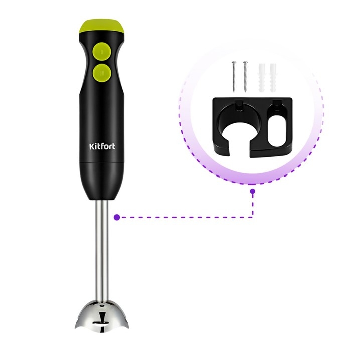 Блендер Kitfort КТ-3041-2, погружной, 350 Вт, 2 скорости, черно-салатовый Блендер Kitfort КТ-3041-2, погружной, 350 Вт, 2 скорости, черно-салатовый