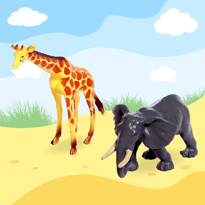 Набор животных «Дикие звери», 12 фигурок Набор животных «Дикие звери», 12 фигурок