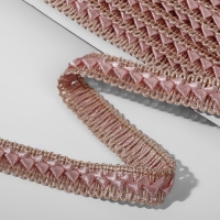 Тесьма декоративная &laquo;Самоса&raquo;, 18 мм, 9,1 &plusmn; 0,5 м, цвет шампань