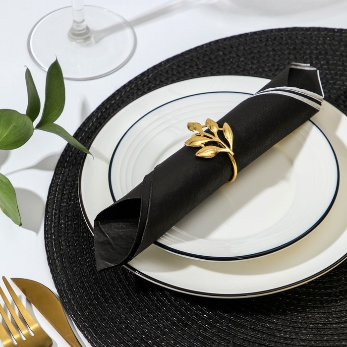 Кольцо для салфетки &laquo;Nature Лепестки&raquo;, 4,5&times;3,2 см, цвет золотой